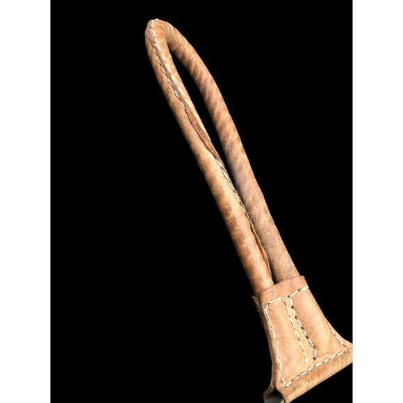 Hand-Forged Rustic Cow Bell With Braided Leather Strap 13"x6" For Farm Decor Or - Picture 6 of 7